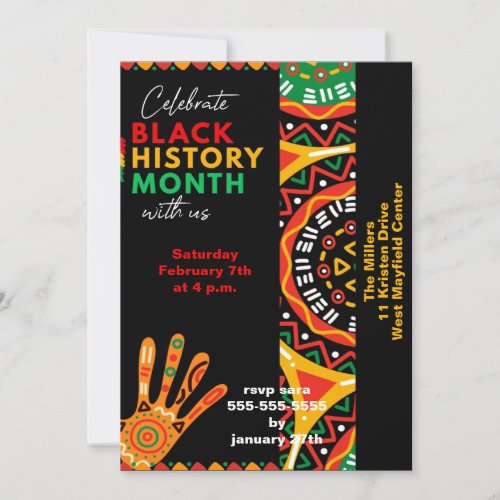 Black HIstory Month Celebration Invitation