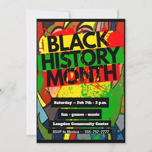 Black History Month Celebration Invitation