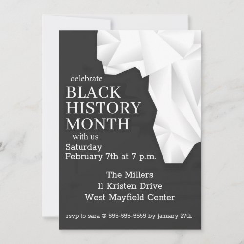 Black History Month Celebration Invitation