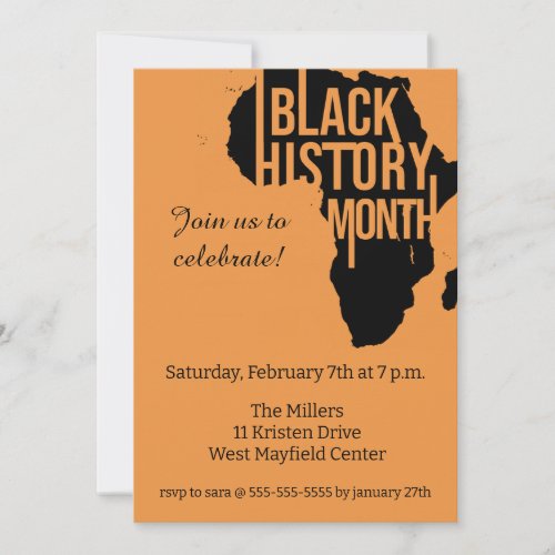 Black History Month Celebration Invitation