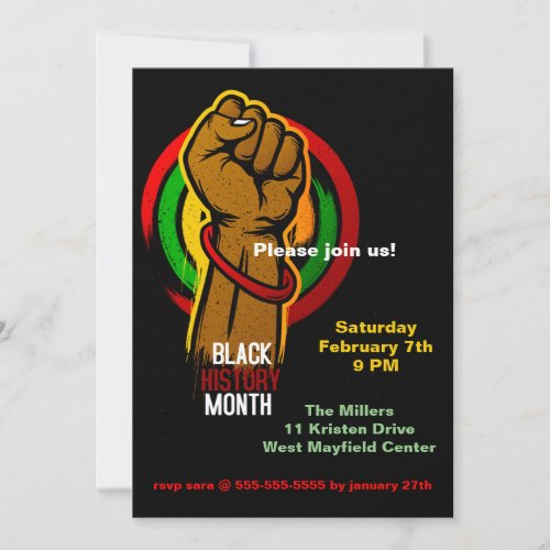 Black History Month Celebration Invitation
