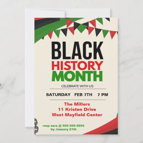 Black History Month Celebration Invitation