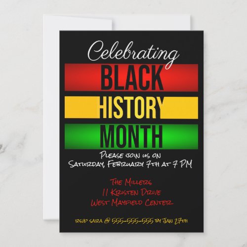 Black History Month Celebration Invitation