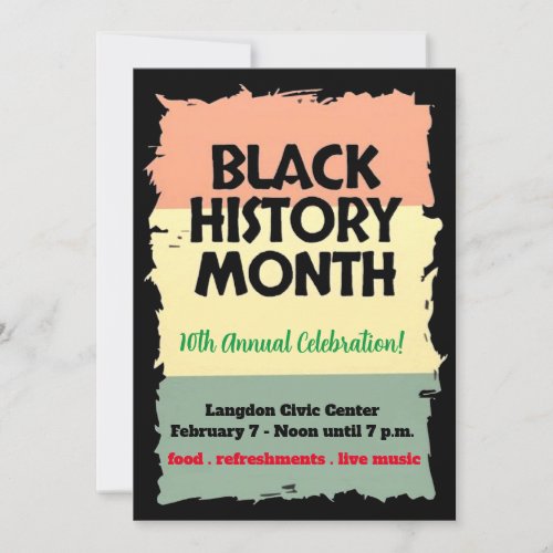 Black History Month Celebration Invitation