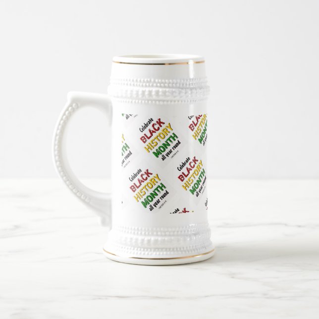 BLACK HISTORY MONTH Celebration Souvenir BHM Beer Stein (Left)