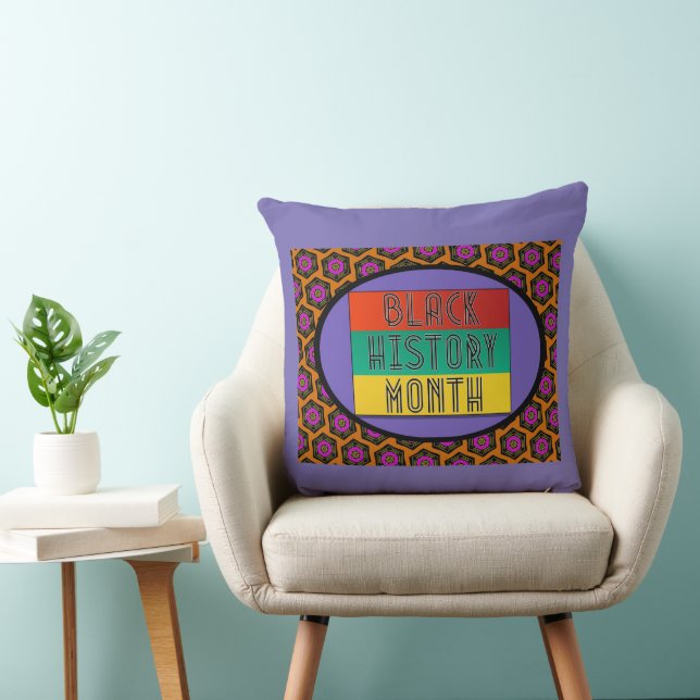 Black History Month Celebration Throw Pillow (Chair)