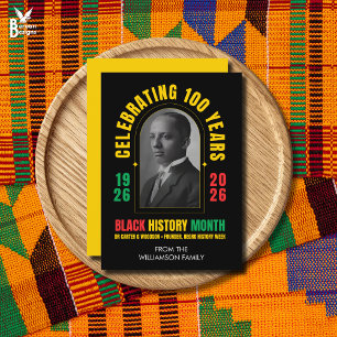 BLACK HISTORY MONTH CENTENNIAL 100 Years BHM Holiday Card