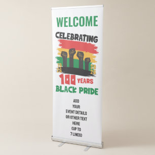 BLACK HISTORY MONTH Centennial Black Pride Retractable Banner