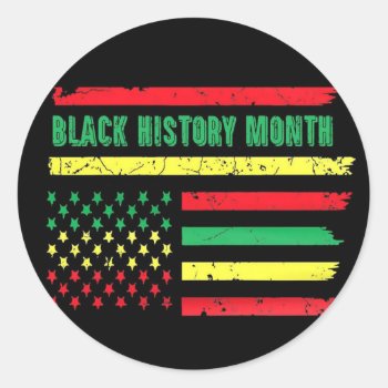Black History Month Classic Round Sticker by ZazzleHolidays at Zazzle
