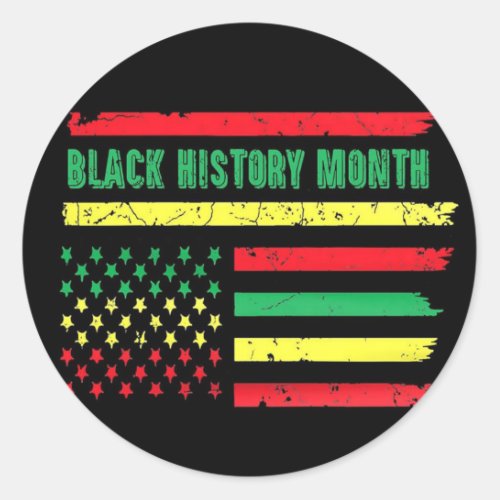 Black History Month Classic Round Sticker