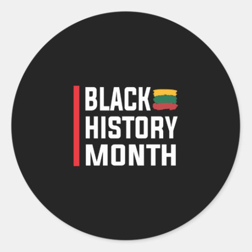 Black History Month Classic Round Sticker