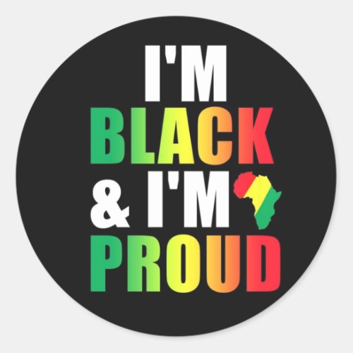 Black History Month Classic Round Sticker