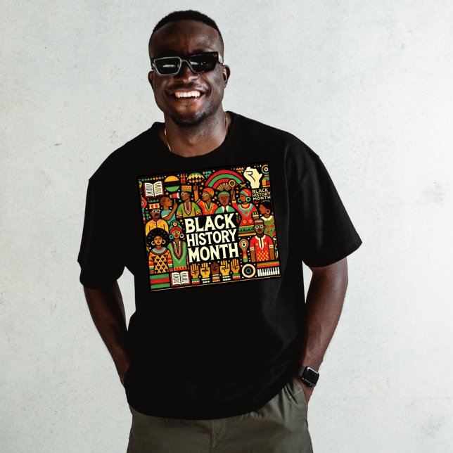 Black History Month Colorful Afro Culture Graphic T-Shirt (Colorful Afro Culture Black Men's T-shirt )