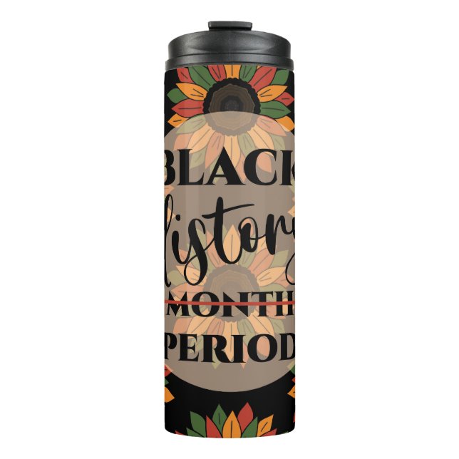 Black History Month Colorful Flowers Tumbler (Front)