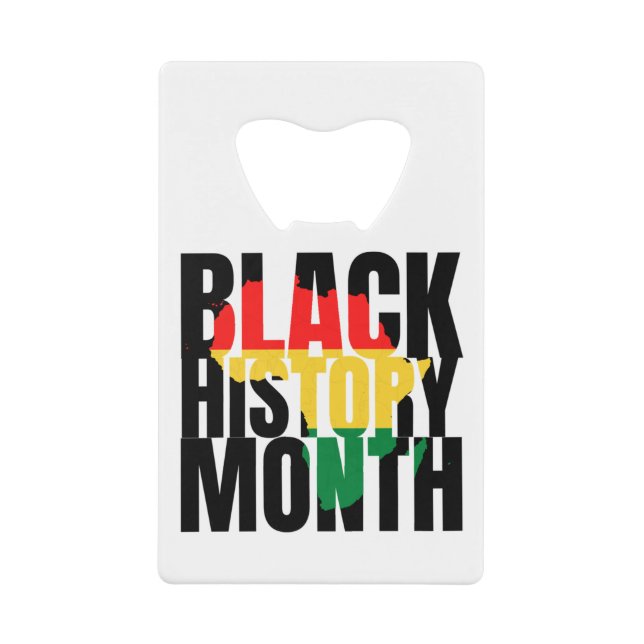 Black History Month Credit Card Bottle Opener (Front)