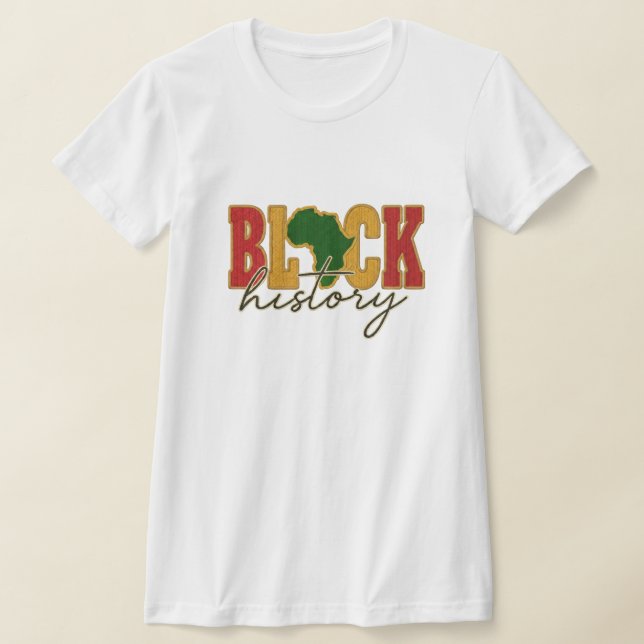 Black History Month Crochet Style T-Shirt (Laydown)