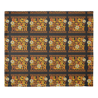 Black History Month Daisy Retro Duvet Cover