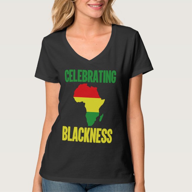 Black History Month Decorations Celebrating Blackn T-Shirt (Front)