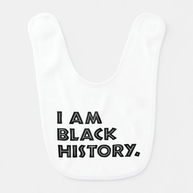Black History Month Designs African Graphic Baby Bib (Front)