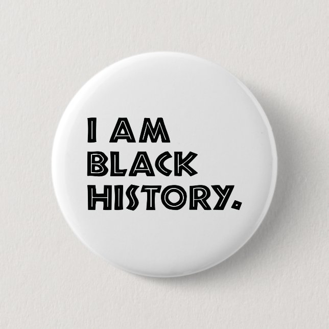 Black History Month Designs African Graphic Button (Front)