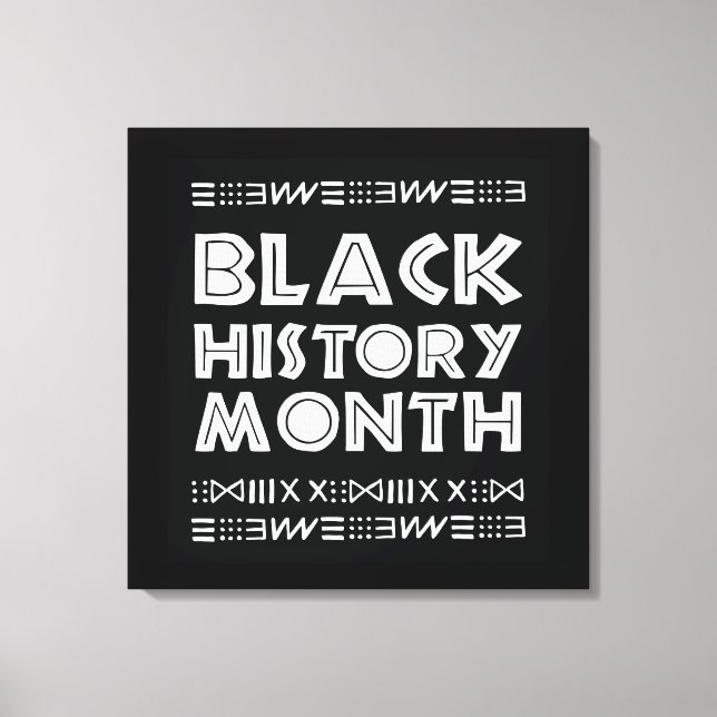 Black History Month Designs African Graphic Canvas Print (Front)
