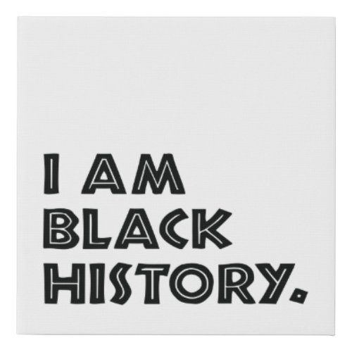 Black History Month Designs African Graphic Faux Canvas Print