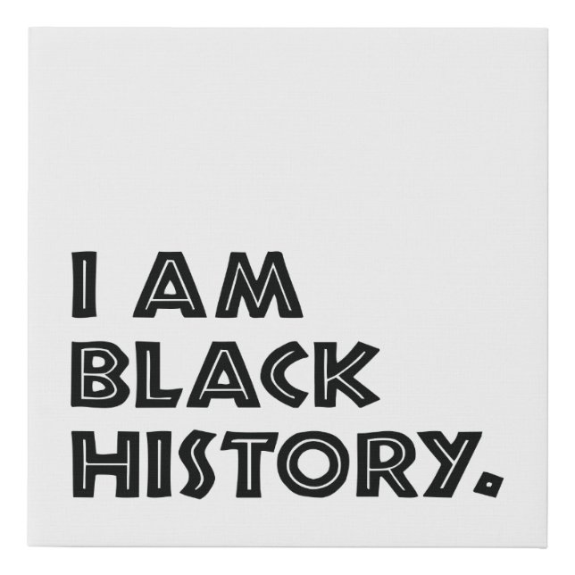 Black History Month Designs African Graphic Faux Canvas Print (Front)