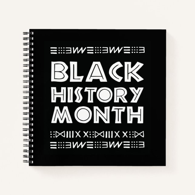 Black History Month Designs African Graphic Notebook (Front)