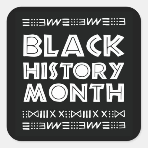 Black History Month Designs African Graphic Square Sticker