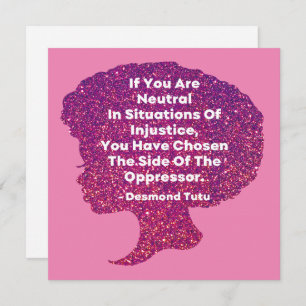 Black History Month - Desmond Tutu Invitation