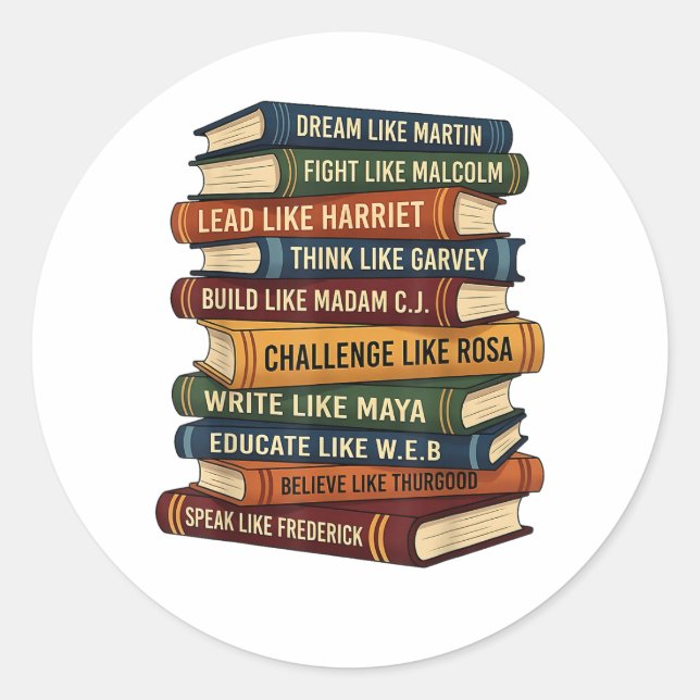 Black History Month Dream Classic Round Sticker (Front)