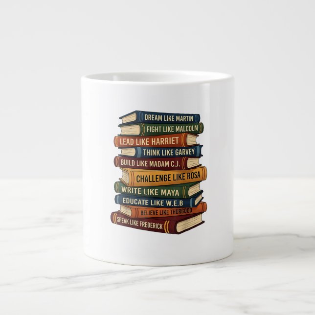 Black History Month Dream Giant Coffee Mug (Front)