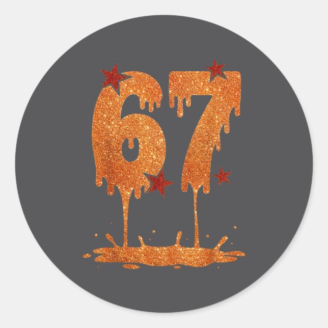 Black History Month Dripng 67 Cool Meme 6 7 Funn  Classic Round Sticker (Front)