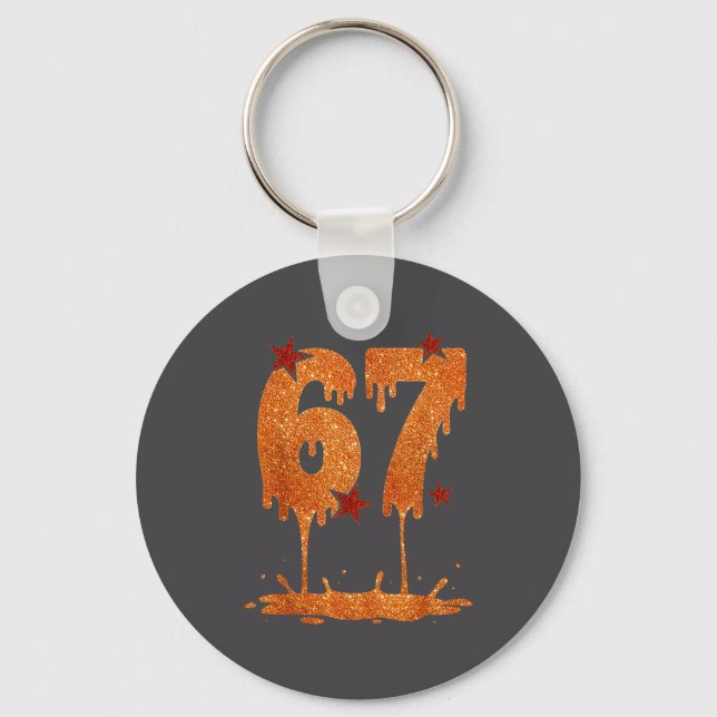 Black History Month Dripng 67 Cool Meme 6 7 Funn  Keychain (Front)