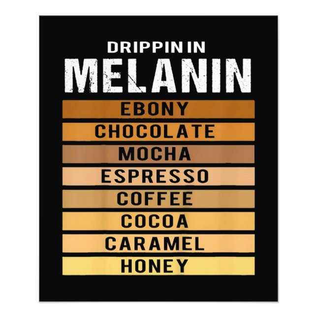 Black History Month Drippin Melanin Photo Print (Front)