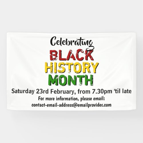 BLACK HISTORY MONTH Event Party Celebration Banner