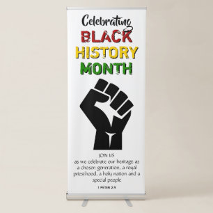 BLACK HISTORY MONTH Event Party Celebration Retractable Banner