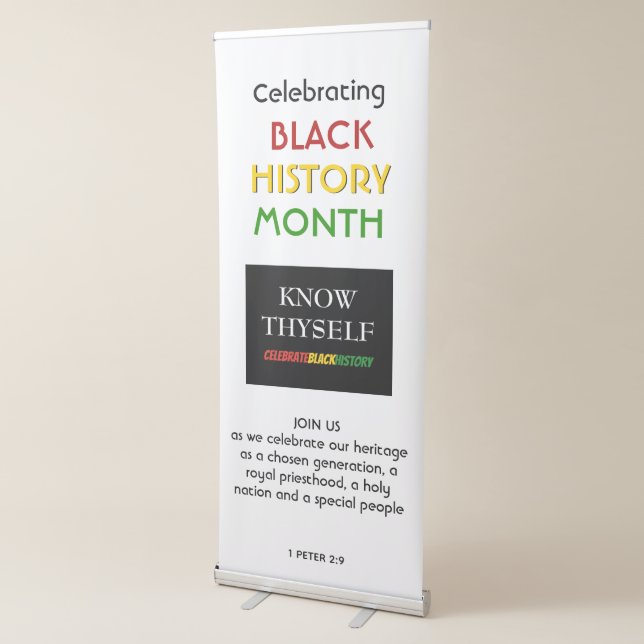 BLACK HISTORY MONTH Event Photo Template Retractable Banner (3/4)