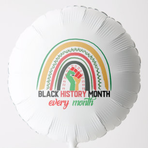 Black History Month Every Month Patriotic African  Balloon