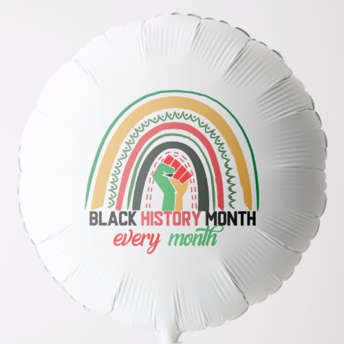 Black History Month Every Month Patriotic African  Balloon