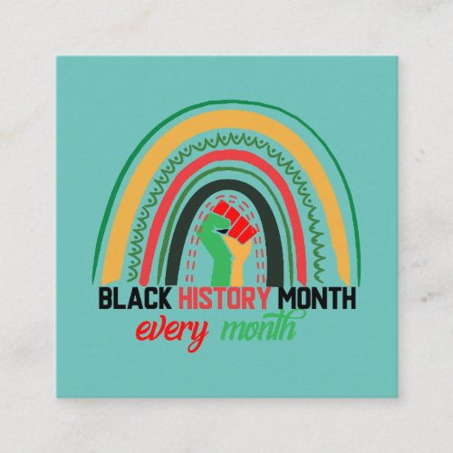 Black History Month Every Month Patriotic African  Calling Card