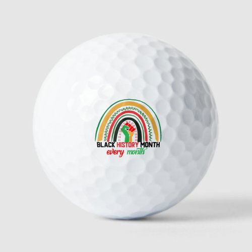 Black History Month Every Month Patriotic African  Golf Balls