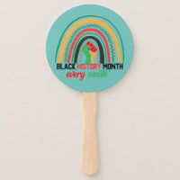 Black History Month Every Month Patriotic African  Hand Fan