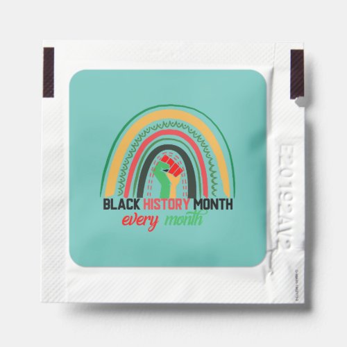 Black History Month Every Month Patriotic African  Hand Sanitizer Packet