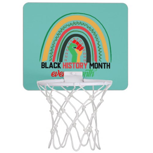 Black History Month Every Month Patriotic African  Mini Basketball Hoop