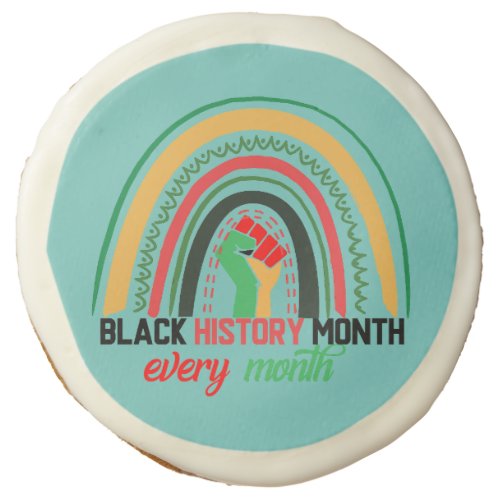 Black History Month Every Month Patriotic African  Sugar Cookie