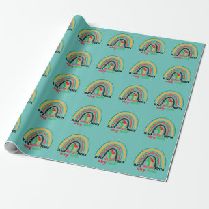 Black History Month Every Month Patriotic African Wrapping Paper