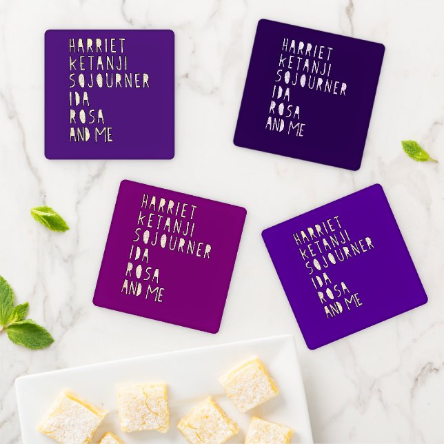 Black History Month, Famous Black Women Leaders Coaster Set (In Situ)