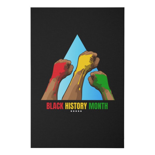 Black History Month Faux Canvas Print (Front)