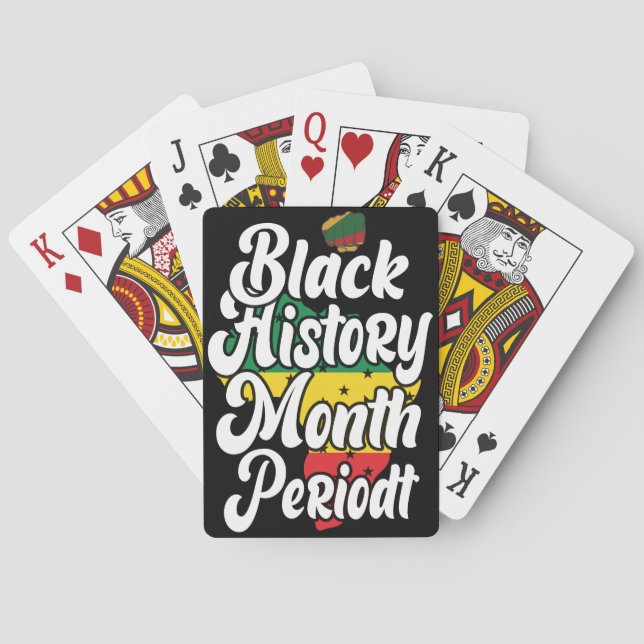 Black History Month February Melanin Sista Bruh Ki Poker Cards (Back)